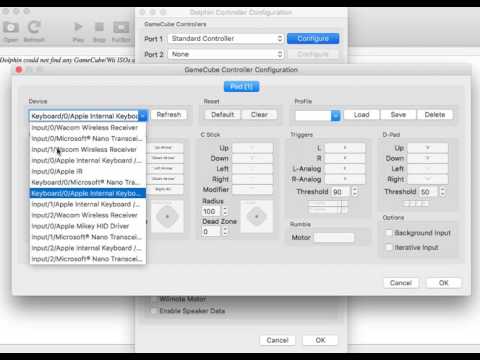 how to configure keyboard for dolphin emulator mac